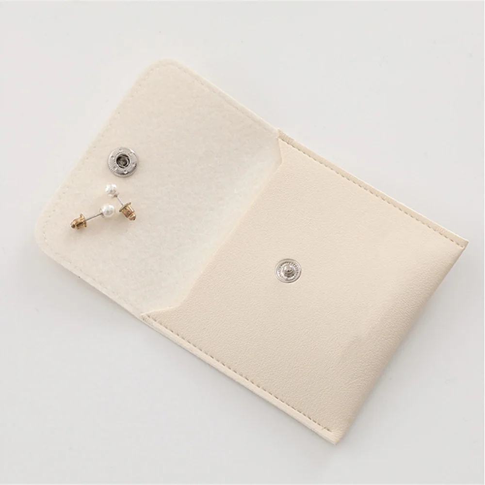 1PC Jewelry Storage Bags Mini PU Leather Jewelry Pouch Necklace Ring Bracelet Earrings Organizer Women Girl Gifts Packaging