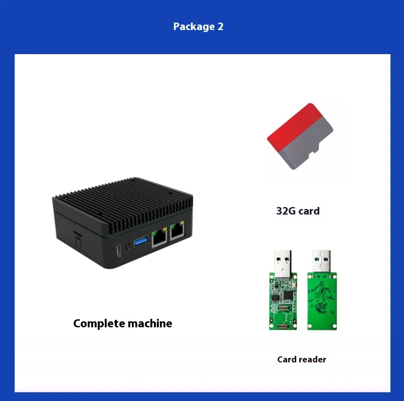 E25 SBC 4-Core ARM Dual 2.5G Ethernet Metalen koellichaambehuizing Core Board Upgrade-ontwerp