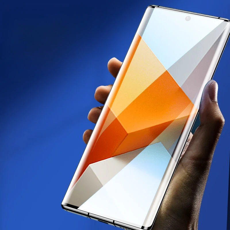 3D gebogenes gehärtetes Glas für Xiaomi Redmi Note 13 Pro Plus 5G Displayschutzfolie auf Redmi Note 13 Pro+ Anti-Blaulicht-Glasfolie