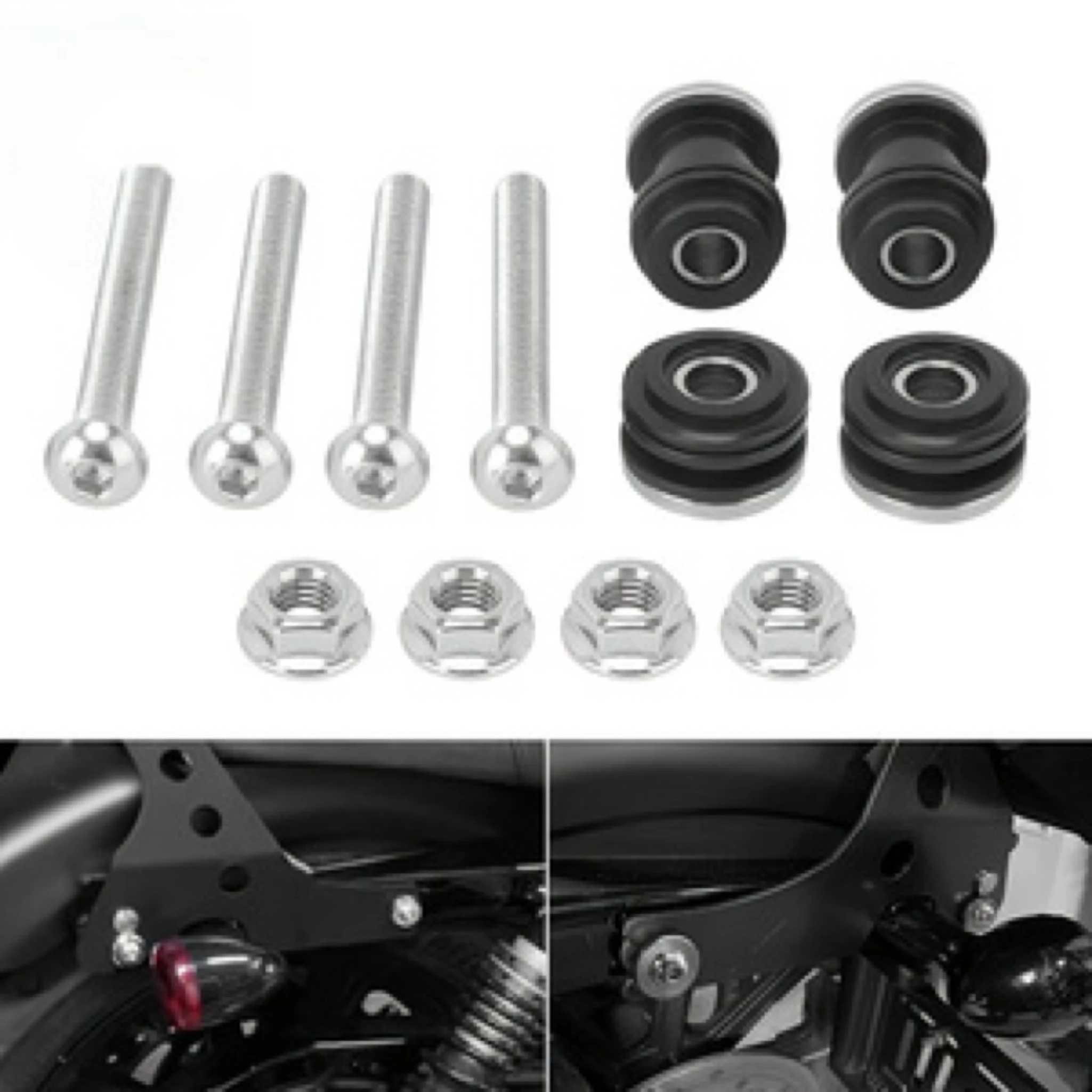 

For Harley Sportster XL883 XL1200 883 1200 2004-2021 Motorcycle Backrest Docking Hardware Kit Solo Rack Motocross Accessories
