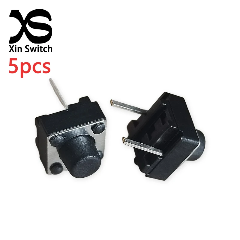5PCS 6x6 (Mid 2-Pin) Tact Self-Reset Small Switch 6*6 Handle Height 6.0mm Pin Length 3.5mm  50mA DC12V Momentary Micro Switch