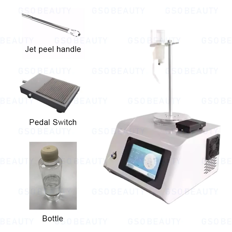 Portable pore-shrinking facial cleansing machine, three-in-one jet skin renewal, water exfoliation and water exfoliation machine