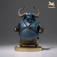 Copper Craft Chinese Cartoon Film Kung Fu Panda Figurines The Master Storming Ox Sculpture Ornament Desktop Decor Art Collection