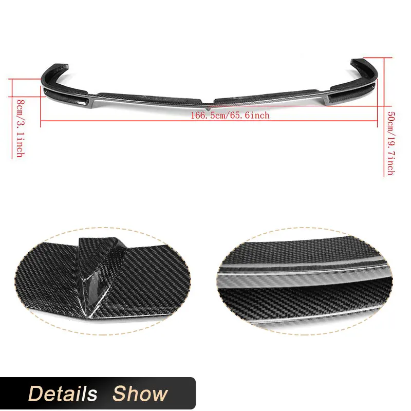 Becquet de lèvre de pare-chocs avant de voiture en Fiber de carbone, pour Mercedes Benz classe C W204 C63 AMG 2012 – 2014, Kit de carrosserie de tablier avant de course