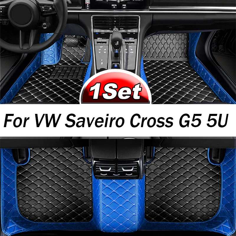 Custom Fit Automotive Car Floor Mats For VW Saveiro Cross G5 5U 2009~2017 Luxury Leather Men Women Full Coverage