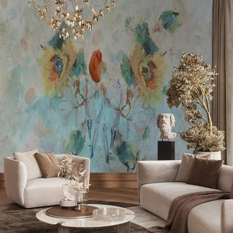 

Original color flower and light color decorative picture for TV bedroom home decoration background wall