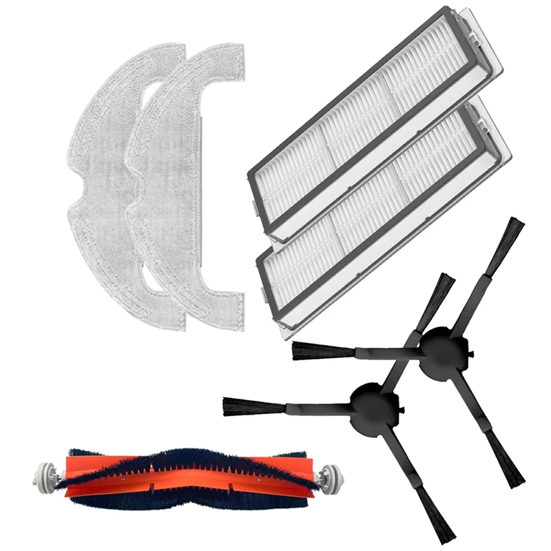 【Лист-Личность!】Набор тряпок для швабры с основной боковой щеткой для Xiaomi Vacuum 2 Ultra STYTJ05ZHMHW, детали рулонной щетки для робота-пылесоса