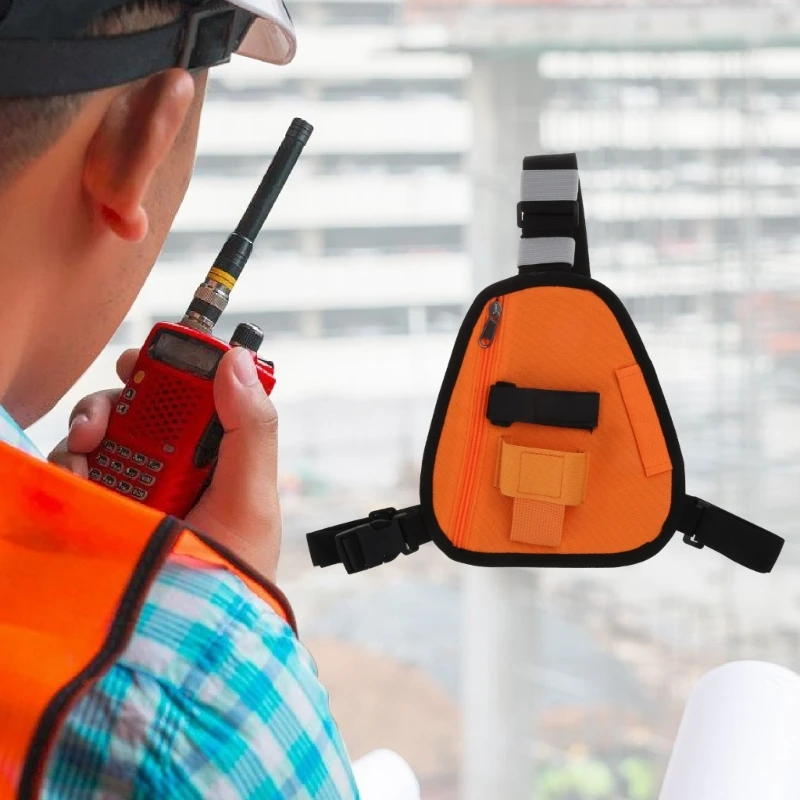 Voor Tweeweg Radio Walkie-Talkie Tactical-Vest Nylon Militaire Borst Uitrusten Holster Strap Met Verstelbare Schouder Stra
