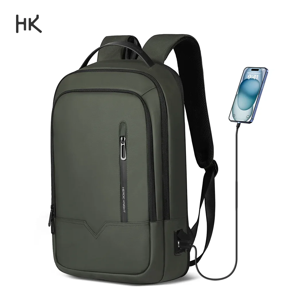 

HK Business Men's Backpack Minimalist 15.6'' Laptop Bags Waterproof Travel Backpack Expandable Office School Backpacks With USB
