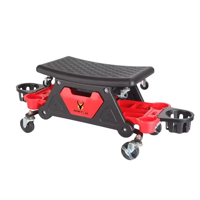 Подвижный табурет для мытья автомобиля с колесиками и дополнительными лотками для хранения