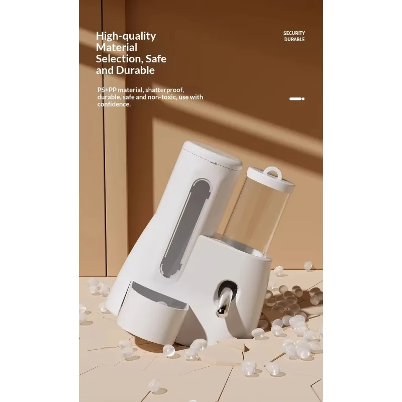 Automatic Hamster 2-in-1 Water Bottle and Food Bowl Dispenser Anti-Dump Design Plastic Material Suitable for Hamsters