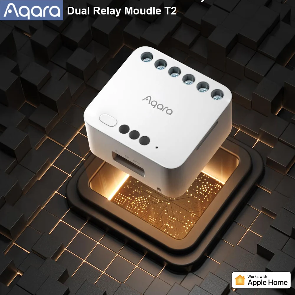 CN Version Aqara Dual Relay Moudle T2 Zigbee 3.0 Easy Install Dry Wet Contact Wireless Switch Mode Work Aqara APP HomeKit