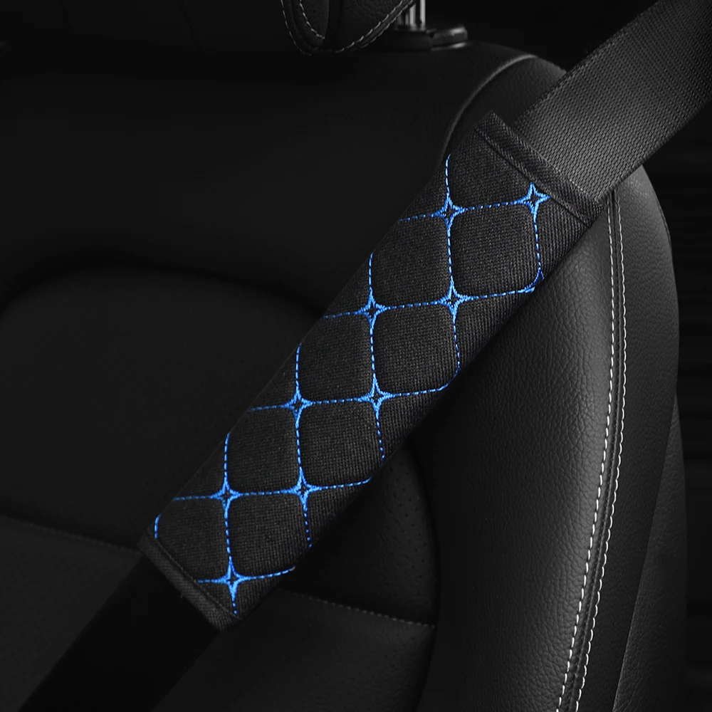 A Linen Embroidered Breathable Fabric Car Seat Belt Shoulder Strap Cover Insurance Strap Cover Car Accessories image 3
