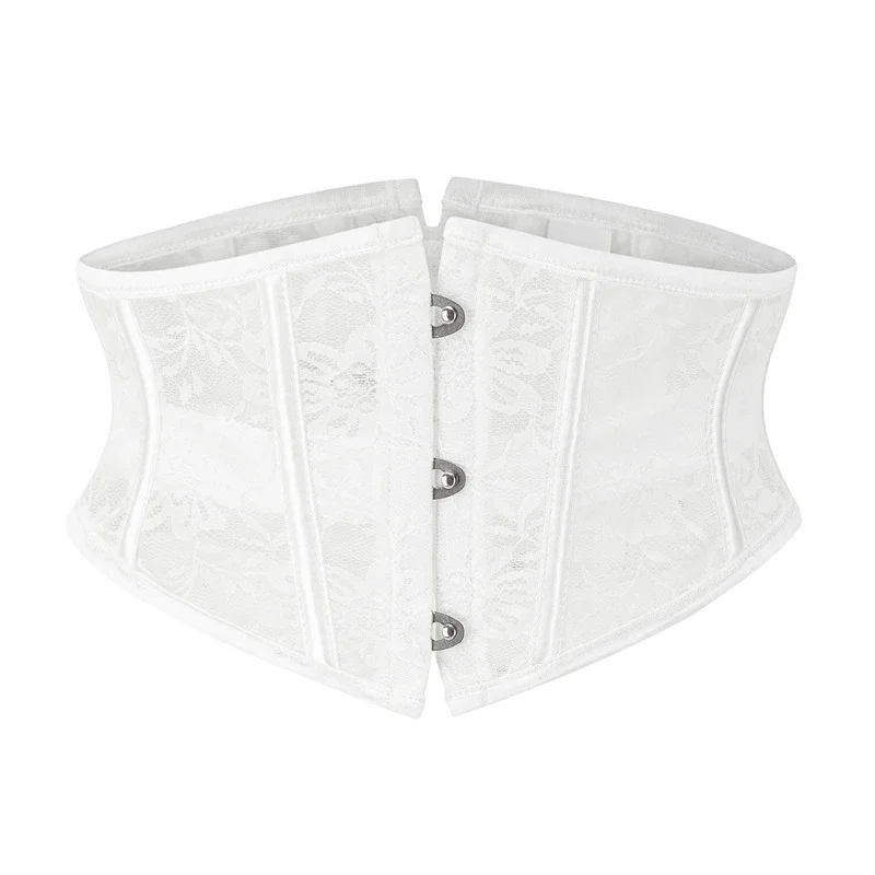 ผู้หญิงฤดูร้อน 16 ซม.Underbust Corset ลําตัวสั้น Bustiers เอวเทรนเนอร์เข็มขัดกระชับสัดส่วน Lace Up Body Shaper