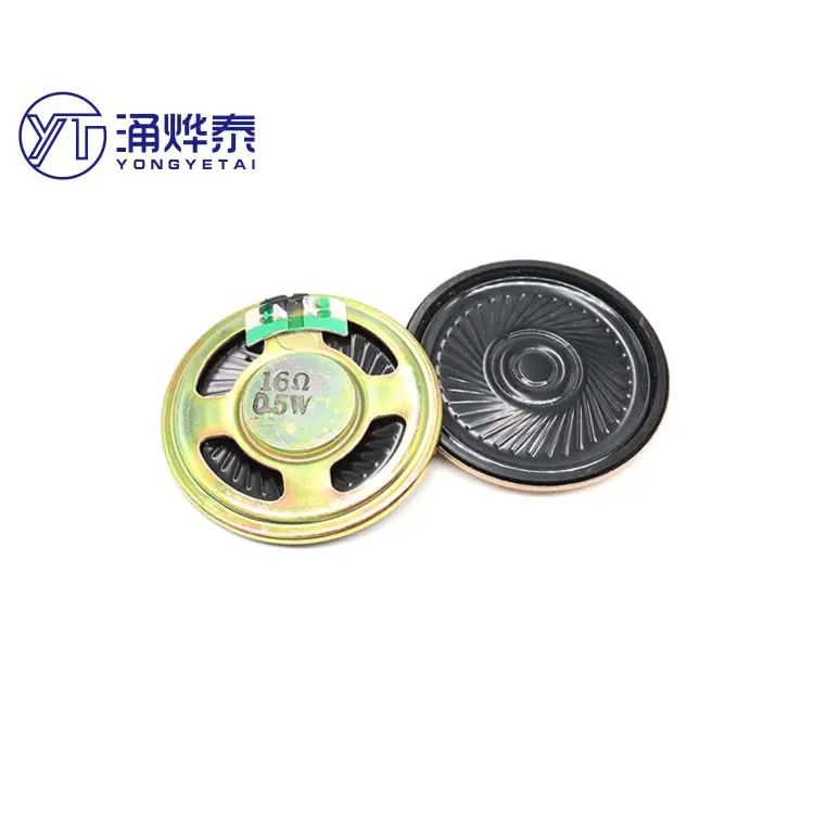 YYT 5PCS Diameter 40MM 16 ohm 32 ohm 0.5W speaker iron shell magnetic ultra-thin toy voice small speaker speaker