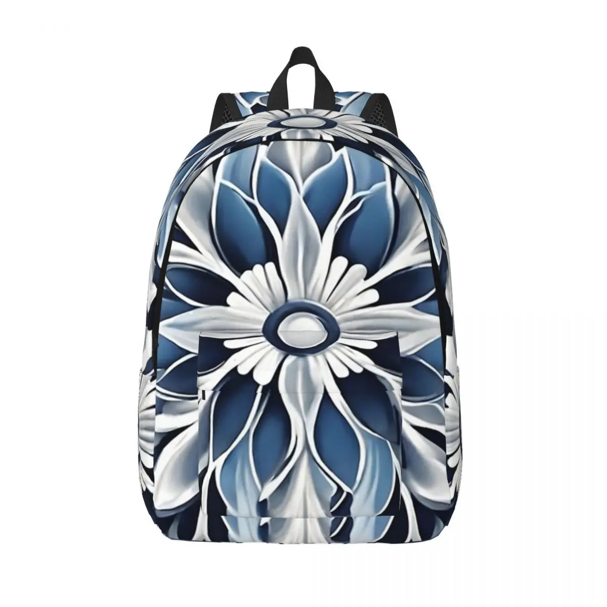 

Blue Tile Pattern Backpack Student Boys Girls BookBag Children School Bag Computer Shoulder Bags for Men Women