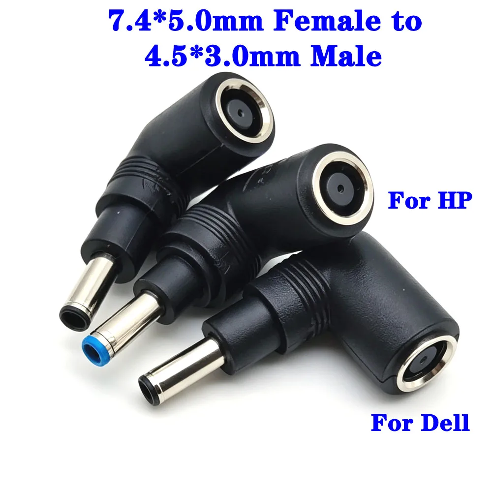 DC 7.4*5.0mm Male to 4.5*3.0mm Female Power Adapter plug For HP Dell DC Jack With Pin Converter For Laptop Notebook