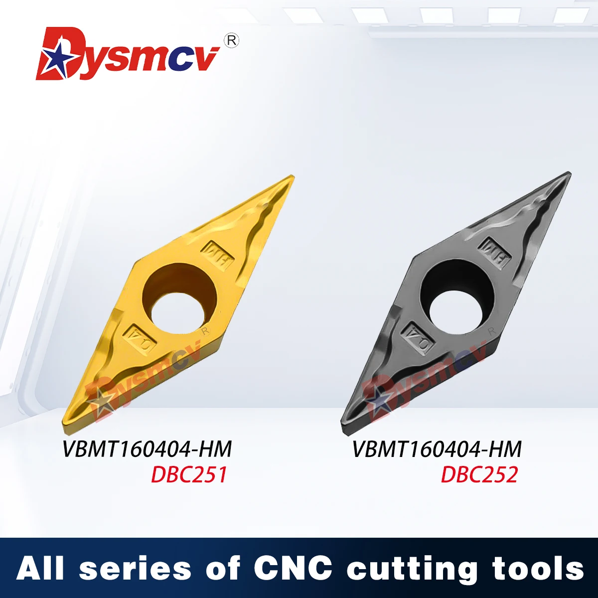 

VBMT160404 VBMT160408 HM DBC251 DBC252 Токарное лезвие с внутренним отверстием в форме ромба Токарный станок с ЧПУ Односторонний токарный резак серии VBMT