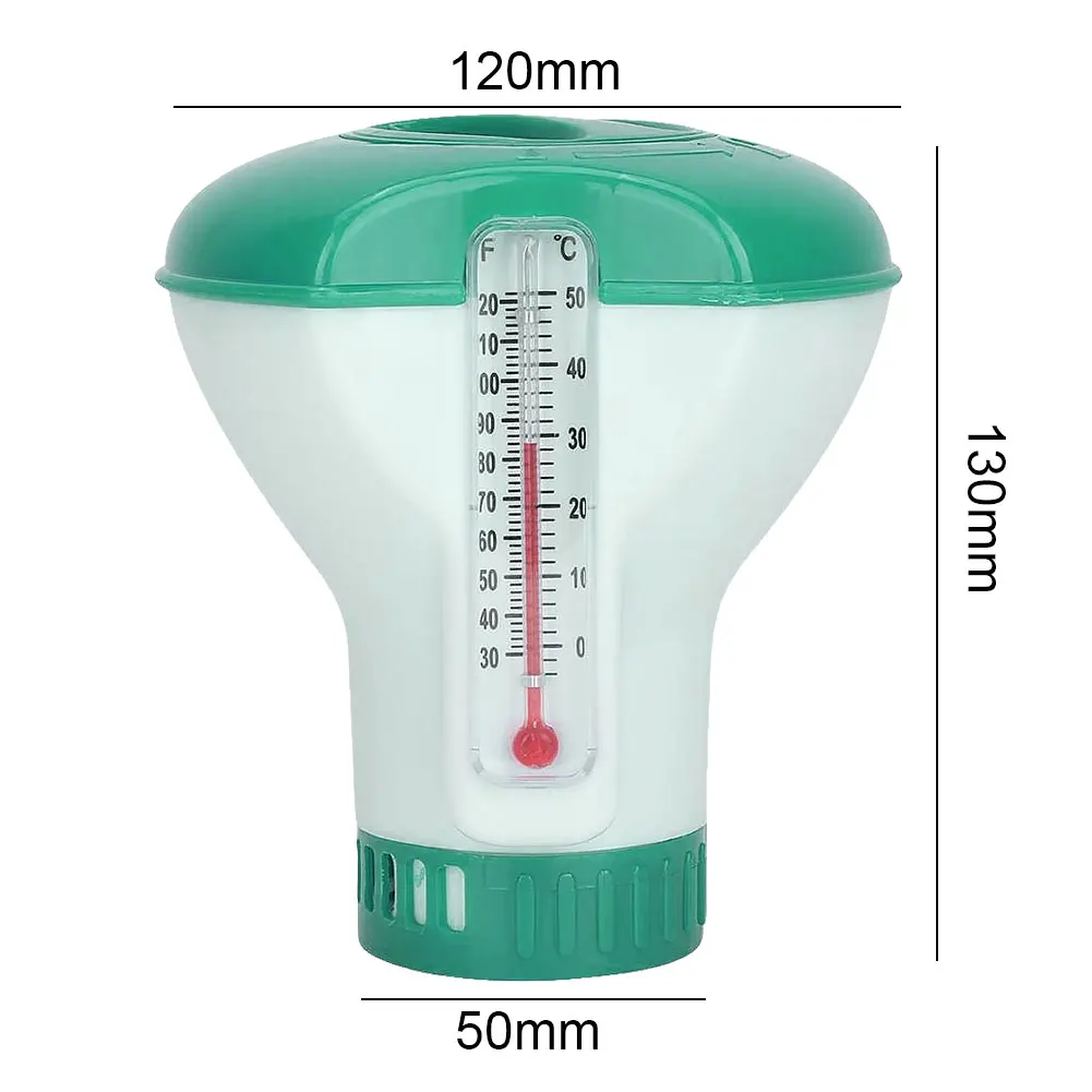 Pool Chlorine Floater with Thermometer Adjustable Chemical Delivery Chlorine Tablets Dispenser Versatile Pool Accessories view 6