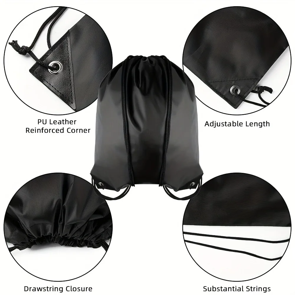 2 Sets Drawstring Backpack Bags Sack Pack Cinch Tote Sport Storage Polyester Bag Drawstring Backpack Bag Sport Gym Sac