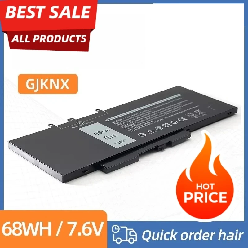 

High-Capacity GJKNX OEM battery For Dell Latitude E5480 5580 5490 5590 For DELL Precision M3520 M3530 Series GD1JP 7.6V 68WH
