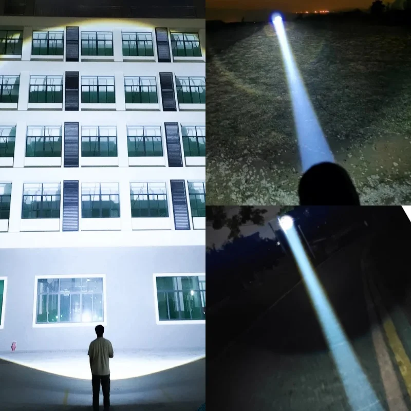 Tactical Flashlight Long Range Very Powerful Torch Work Light Rechargeable Powerful Rechargeable Led Flashlights High Power Lamp
