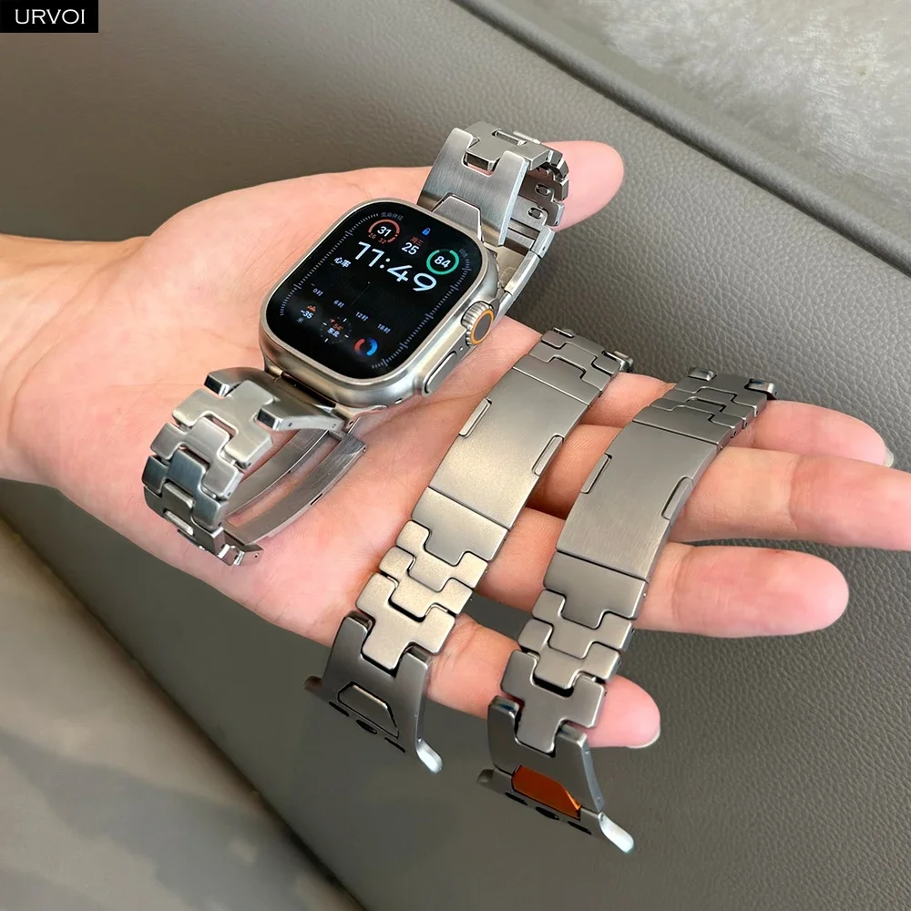 URVOI Business Stainless Steel Metal Band for Apple Watch Ultra 2 Series 10 9 8 7 6 SE 5 Link Bracelet Strap 46mm 49mm