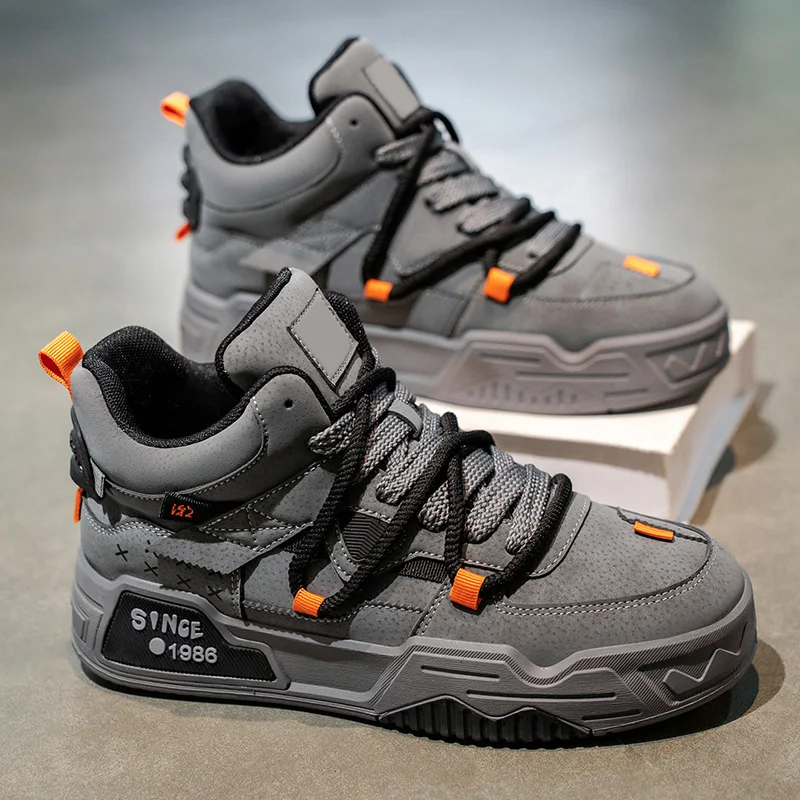 

Осень 2024, новая мужская повседневная обувь, белая дышащая обувь на толстой подошве, модная удобная нескользящая обувь, уличная рабочая одежда, кроссовки