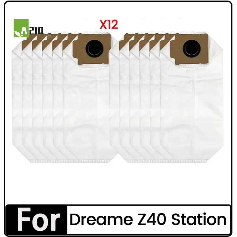 

A21Q-12 шт. мешки для пыли для Dreame Z40 Station, запасные части для пылесоса, нетканый мешок для пыли, мешок для мусора