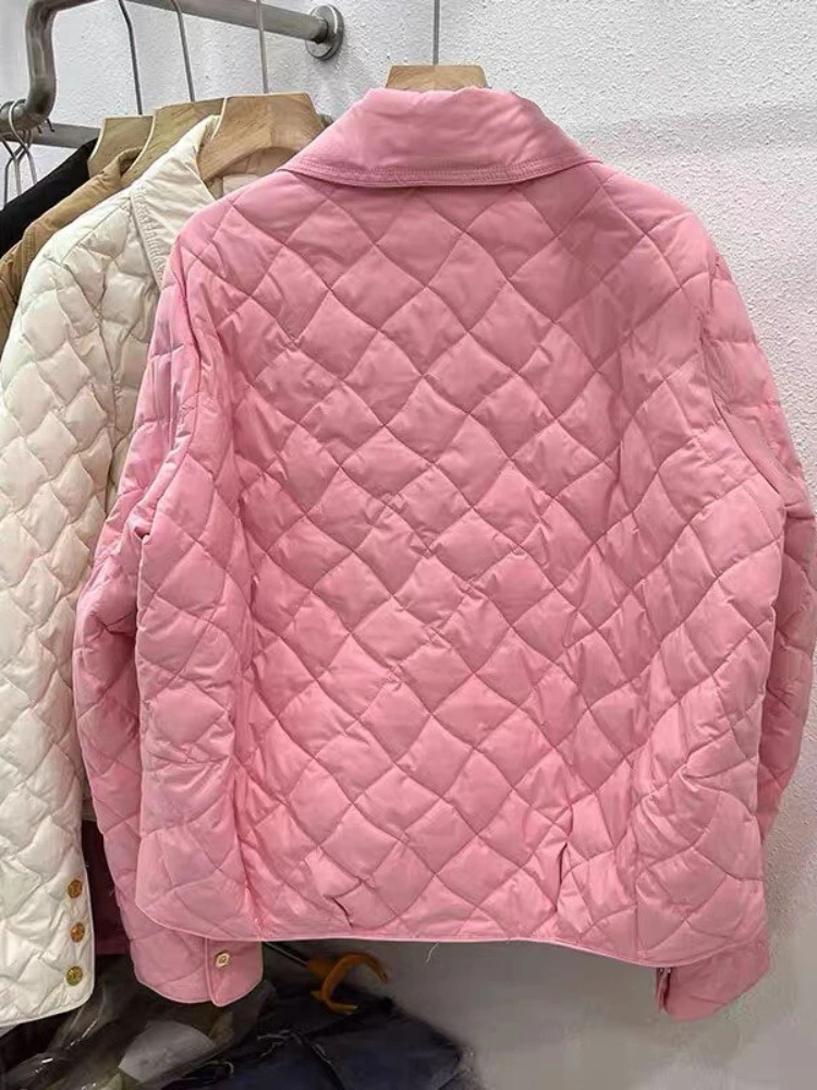 Down Jacket Women 2026 Luxe Lightweight Shirt Influencer Fashionable Classy White Duck Filling Slimming Elegant Chic Puffer Coat