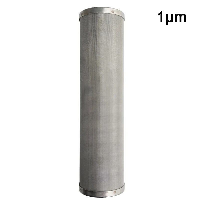 Piezas de filtro de agua de 10 pulgadas, elemento de filtro de acero inoxidable, elemento de prefiltro, pantalla de filtro de 5 micras/1 Micra