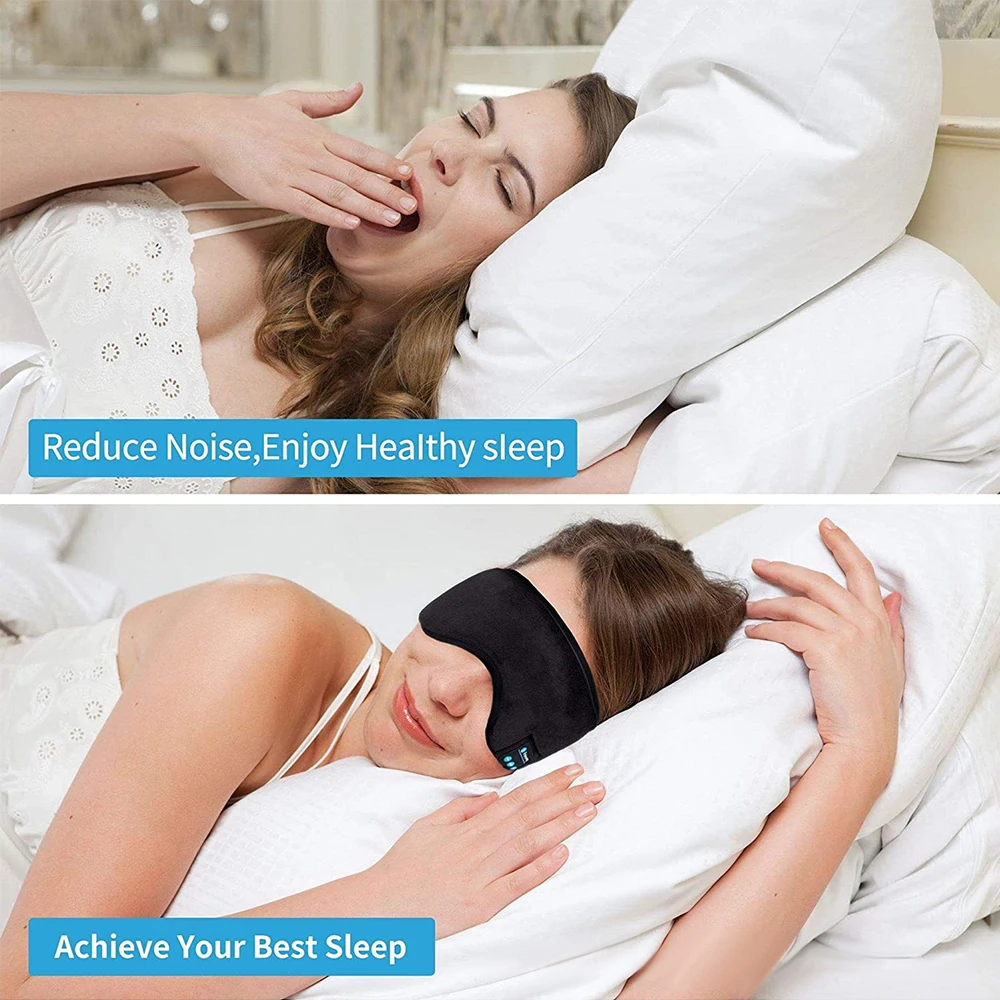 3D Sleep Mask Bluetooth Sleeping Mask for Eyes Soft Sleeping Aid Eye Mask Music Play Sleeping Headphones for Travel Eyeshade