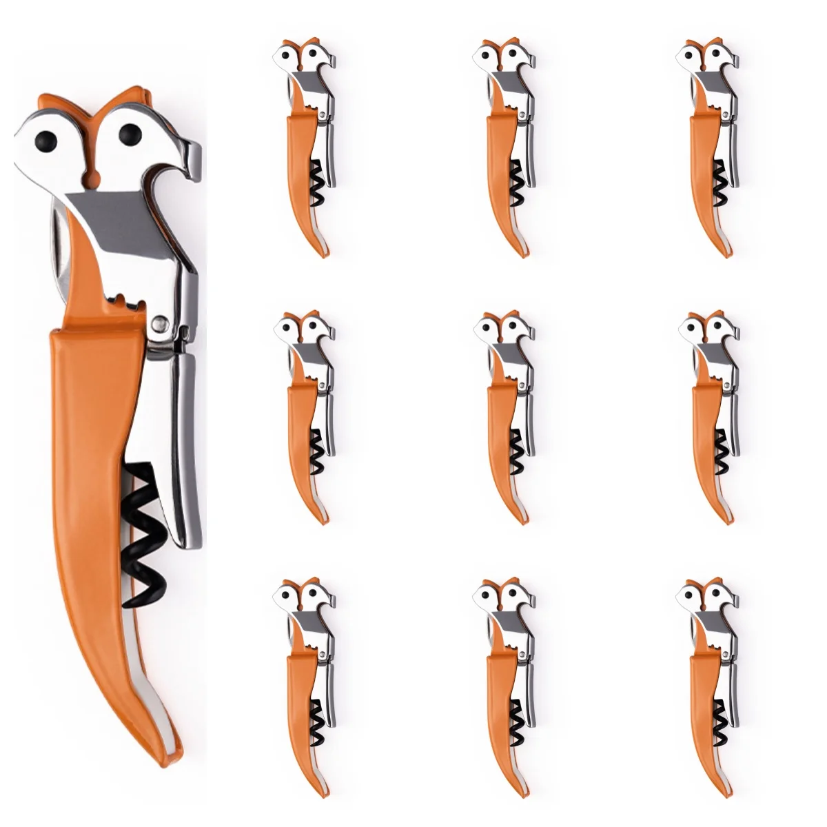 

100PCS Fox Wine Bottle Opener Wholesale Pocket Corkscrew Big Discount Customized Logo From Manufacturer Directly to Your Shop