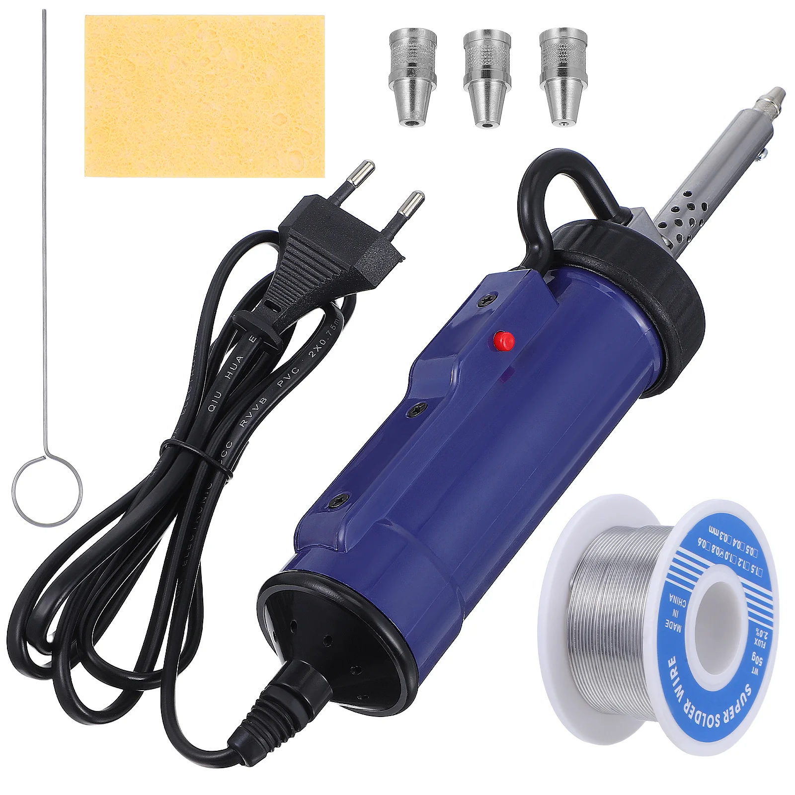

3pcs Electric Desoldering Pump Powerful Suction Rapid Heating Replaceable Nozzles Portable Solder Sucker Tool For Tin Removal