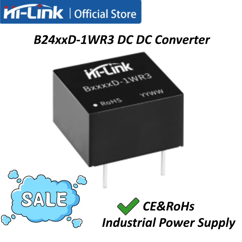 

10pcs Hi-link B2403D-1WR3 B2405D-1WR3 B2412D-1WR3 B2415D-1WR3 1W DC DC Module 24V to 3.3/5/9/12/15/24V Smart Control Devices