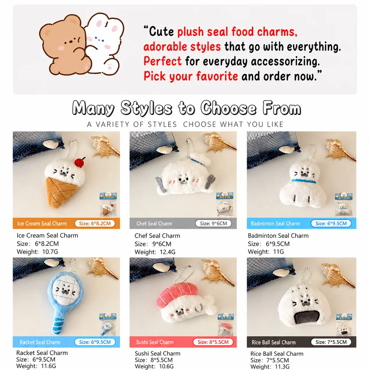 Plush Hanging Pendant Compact Seal Bag Charm Backpack Pendant Food Themed Plush Seal Keychain For Backpack Lovers Luggage
