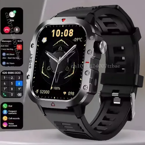 Imagen 1 del producto 2025 nuevo reloj inteligente LED para hombre, reloj inteligente parlante con Bluetooth, modo multideporte, Monitor de salud, reloj inteligente deportivo para exteriores para Android