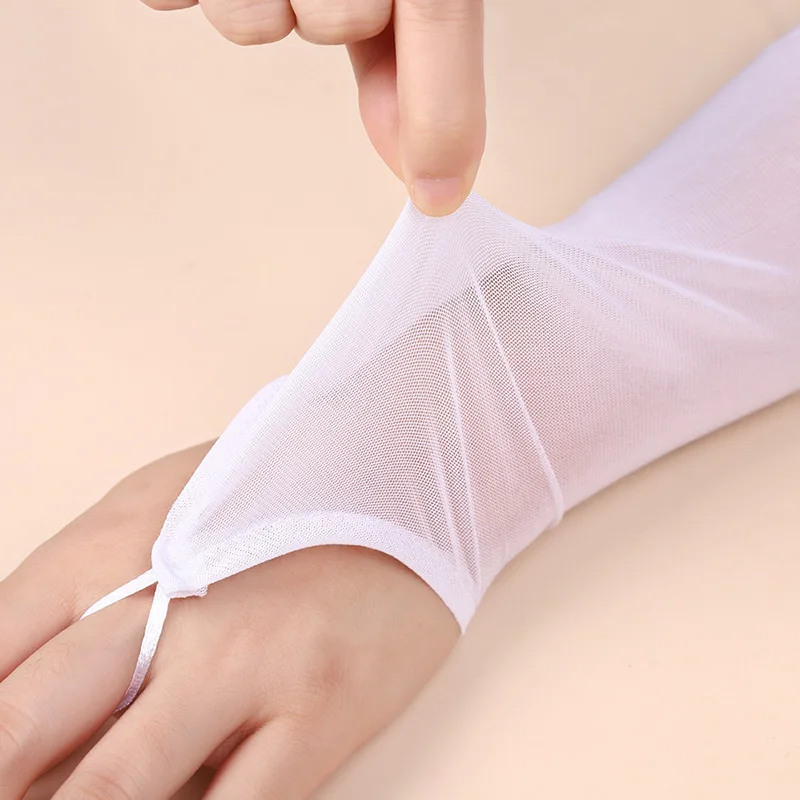Gants de fête en dentelle, 1 paire, Sexy, sans doigts, maille transparente fine, manches de bras, Cosplay, dîner, danse, crochet, mitaines à doigts