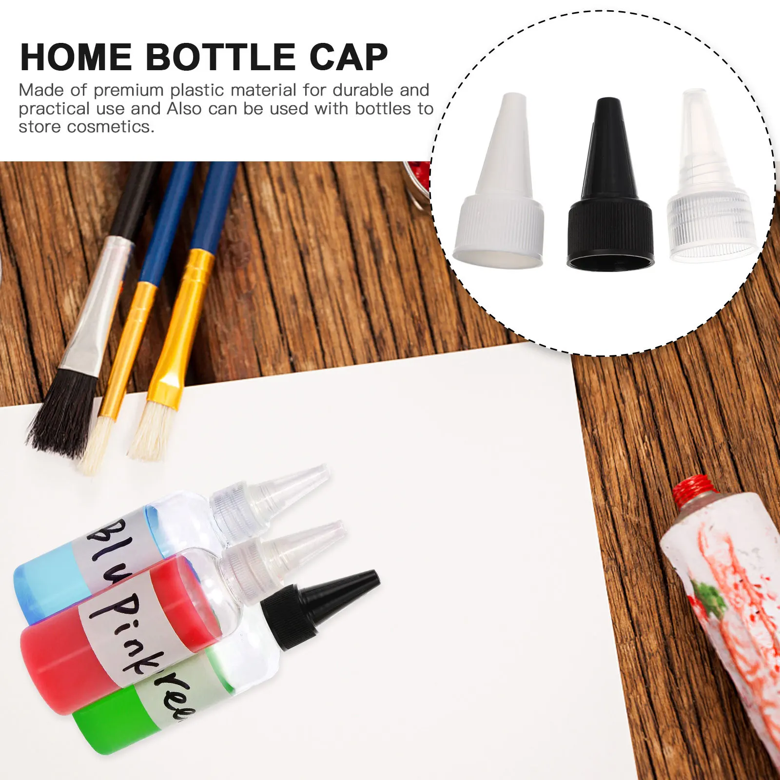 

36pcs Plastic Bottle Lids Leakproof Caps For Storage Small Hole Design Ideal For Jam Sauce Coffee Beans Lotion Water