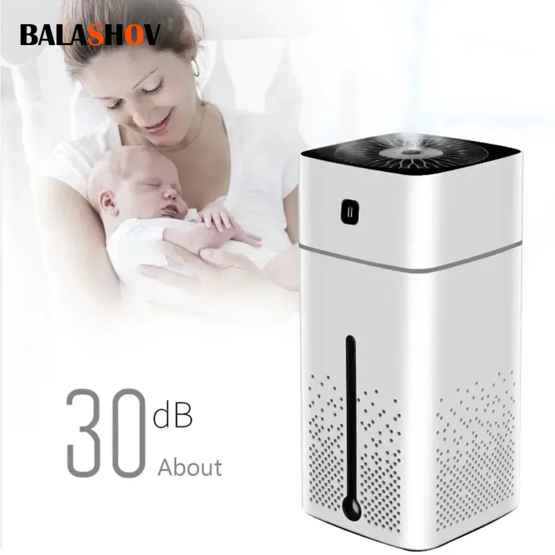 

1L Portable Mist Humidifier Air Humidifier Ultrasonic Sprayer Diffuser Mute Night Light Large Cool Mist Diffusers Car Home USB