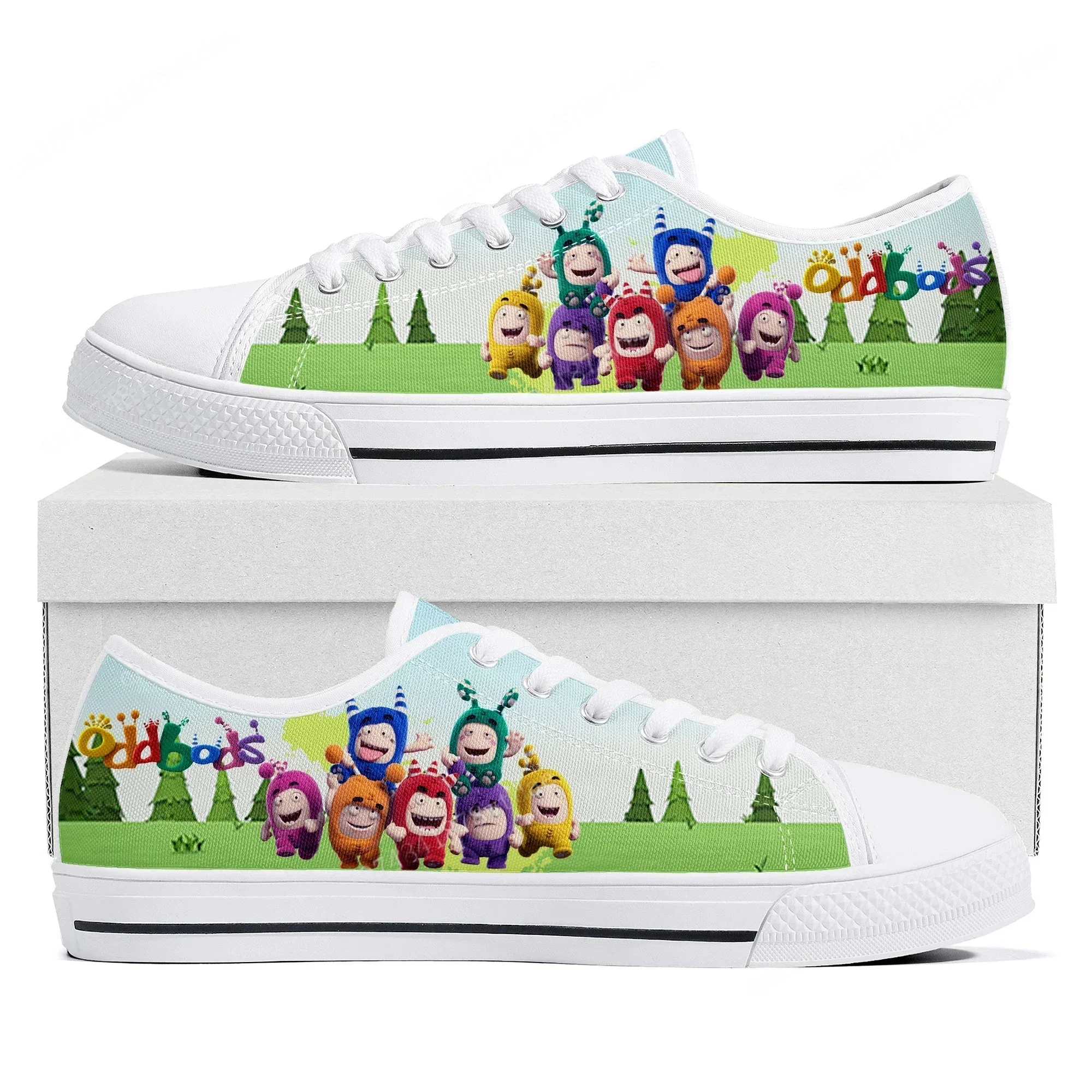 

Кроссовки Oddbods Low Top для женщин и мужчин, высококачественные кеды из канваса, парные, с принтом по мотивам сингапурских комиксов, на заказ