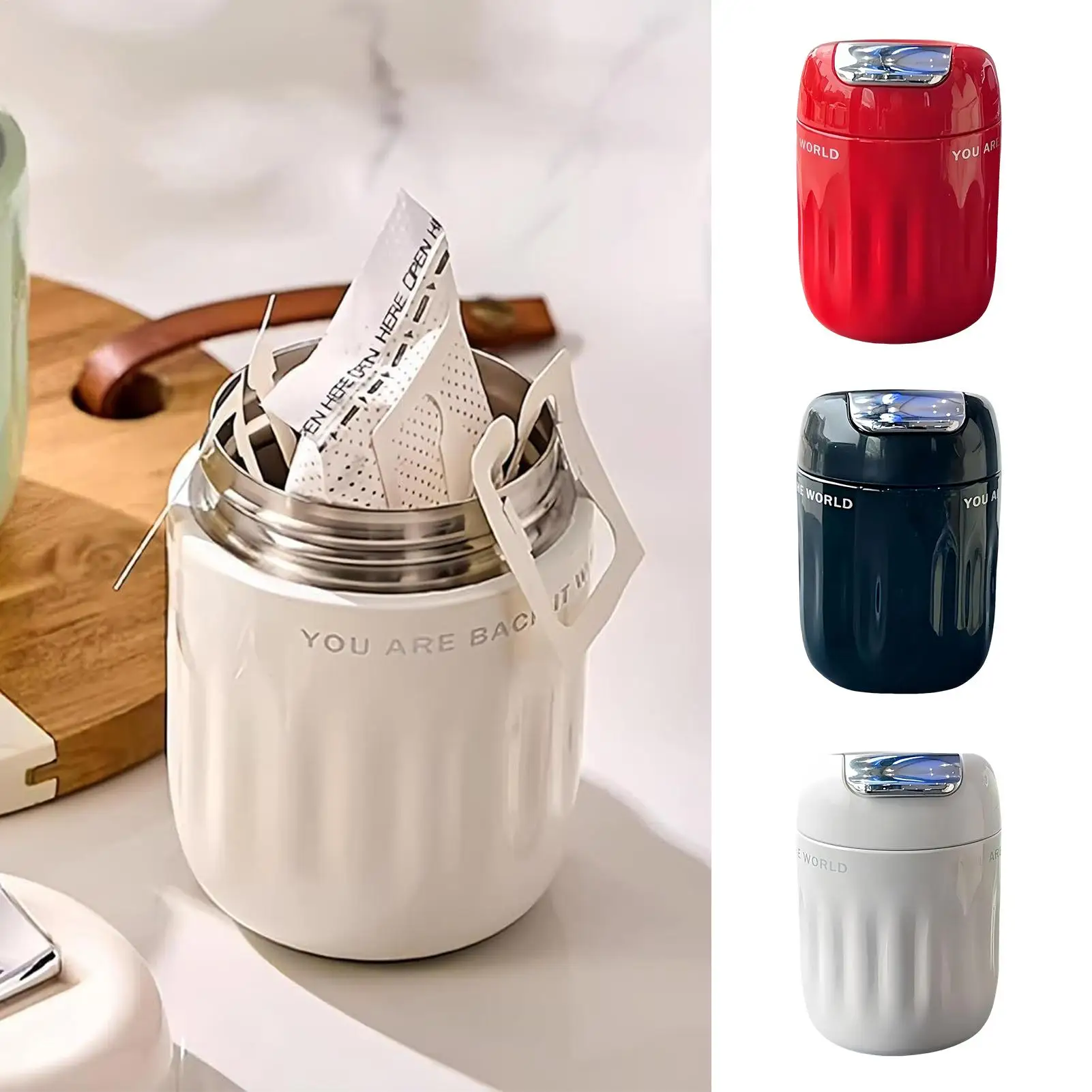

Travel Tumbler Insulated Water Cup 7.5 Oz Non-slip Drinkware With Filter Lightweight Coffee Mug For Travel Car Hiking Home