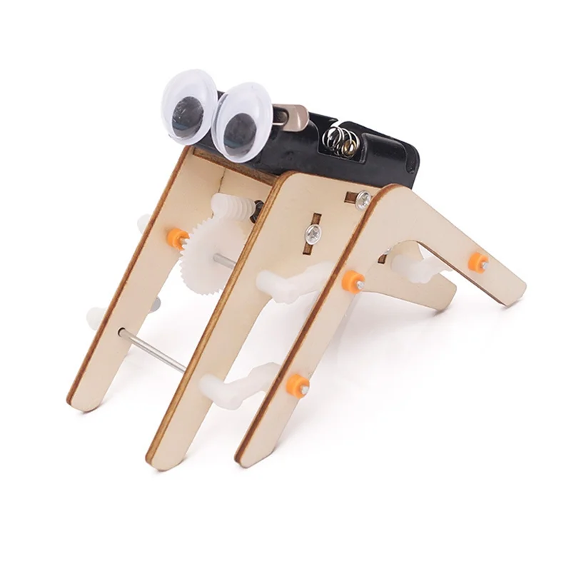 

-AA04 Wooden Walking Spider Robot Bionic Spider Robot DIY Assemble Model Science Technology Experiment Kit Easy Install