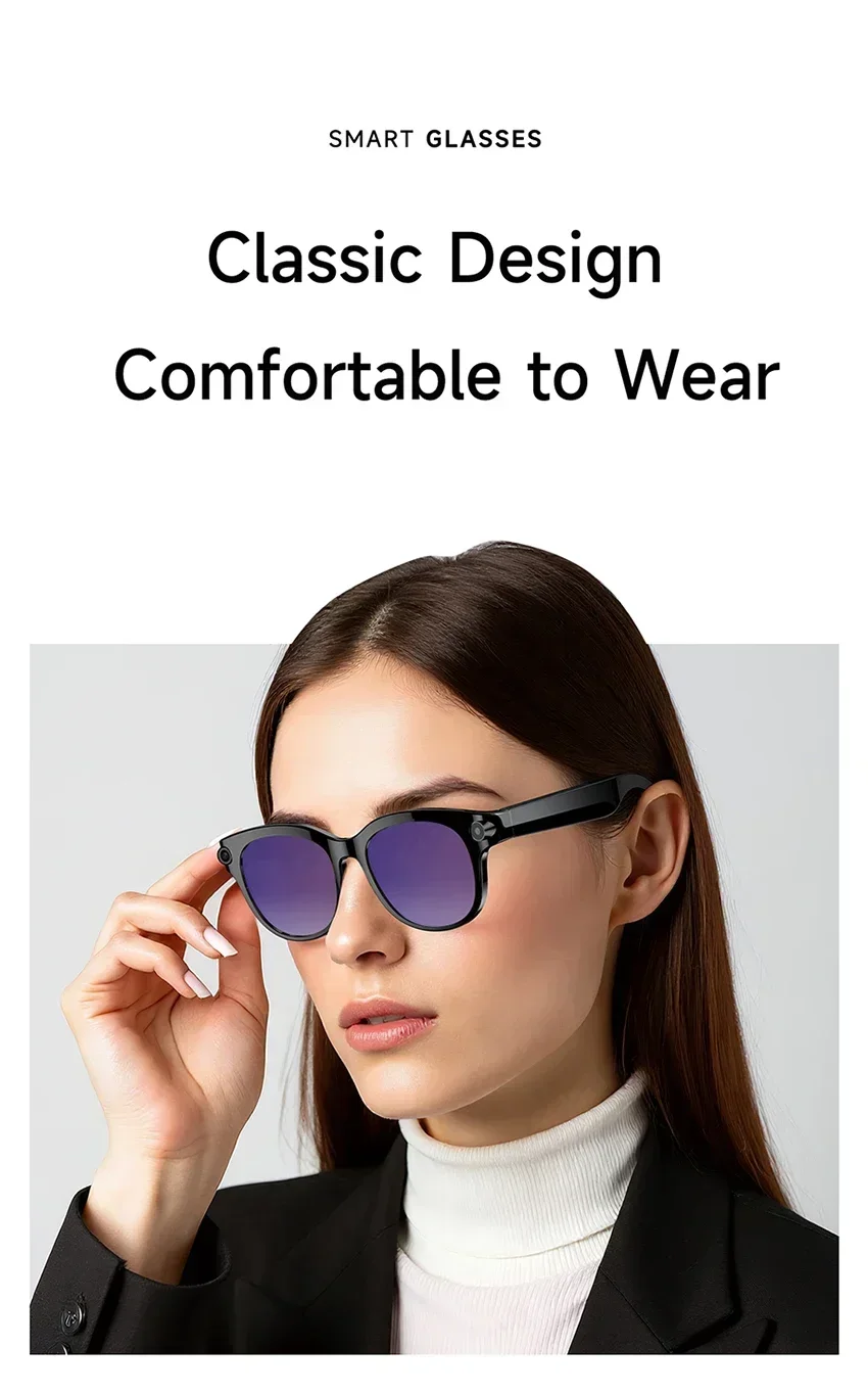 Lenovo ThinkPlus AI Smart-Brille mit Übersetzungsfunktion, Bluetooth, Sprachaufzeichnung, Musikwiedergabe – intelligente Sonnenbrille für Damen und Herren. – Detail 16