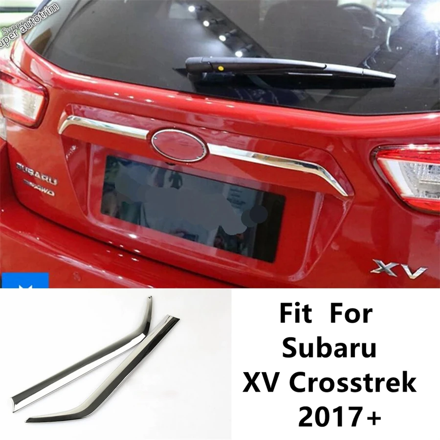 

Rear Trunk Tail Gate Back Door Molding Strip Decoration Cover Trim For Subaru XV Crosstrek 2017 - 2021 ABS Chrome Accessories