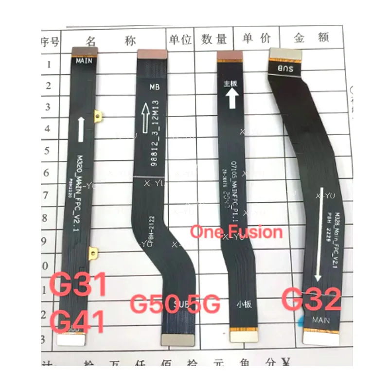 MainBoard Flex For Motorola Moto G31 G32 G41 G42 G50 G51 G52 G71 One Fusion Plus Main Board Motherboard Connector LCD Flex Cable