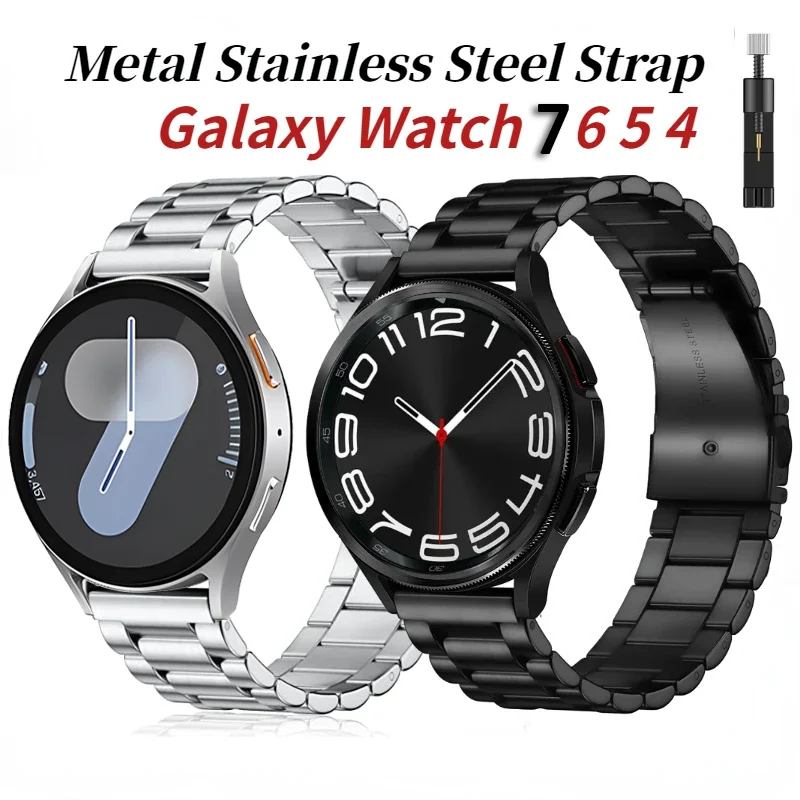 20mm 22mm Metallarmband für Samsung Galaxy Watch 7 6 5 4 Classic 47mm/46mm/43mm/44/40mm 5 Pro Armband Huawei Watch 5/4/3 Band