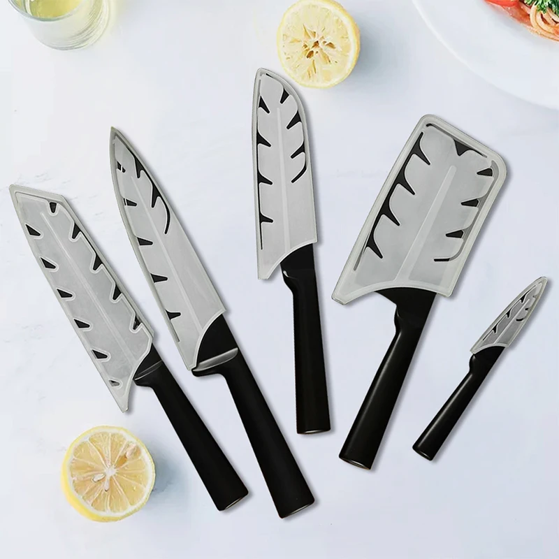 3.5/5/7/8Inch Kitchen Knife Sheath White Plastic Knife Covers Knife Protector Cover Edge Guards Case Kitchen Accessory【Homeclub】