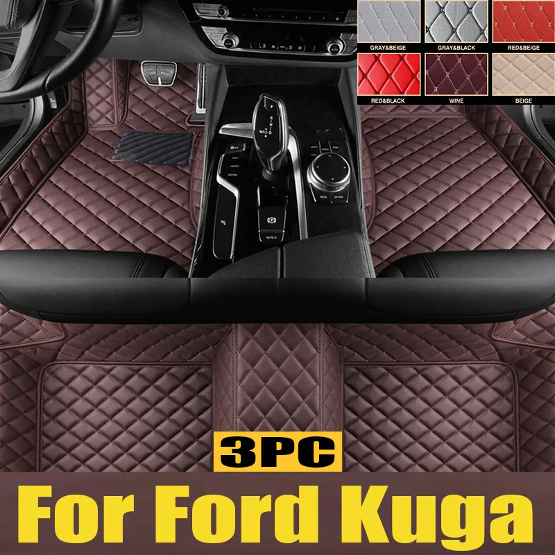 

Car Floor Mats For Ford Kuga 2013 2014 2015 2016 2017 2018 Custom Auto Foot Pads Automobile Carpet Cover Interior trunk mat