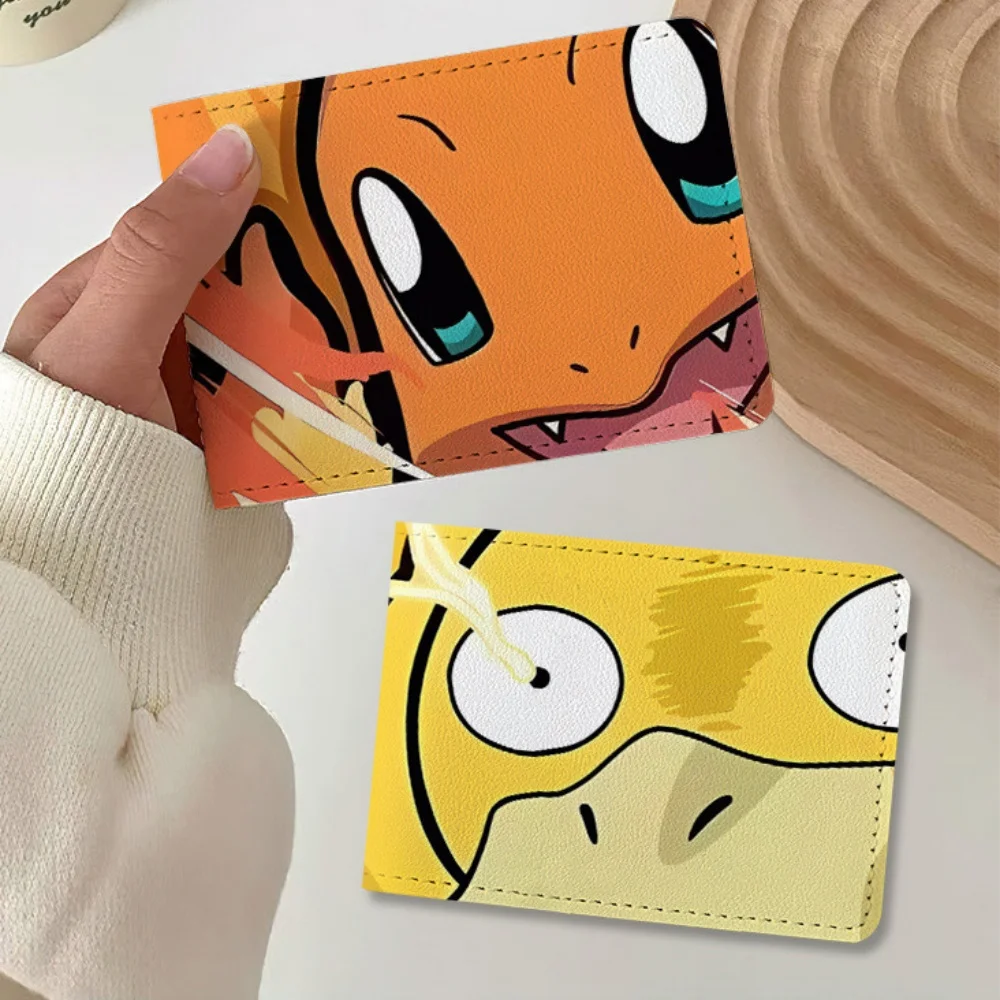 أنيمي بوكيمون بيكاتشو حافظة بطاقات رخصة القيادة الكرتون السنجاب Gengar Psyduck Kawayii طالب بطاقة الهوية بطاقات البنك تخزين كليب